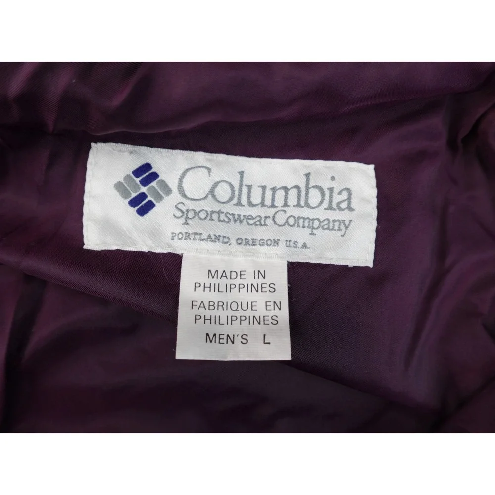 Vintage Columbia Windbreaker Jacket Mens L Teal Purple‎ Vintage 90s Colorblock